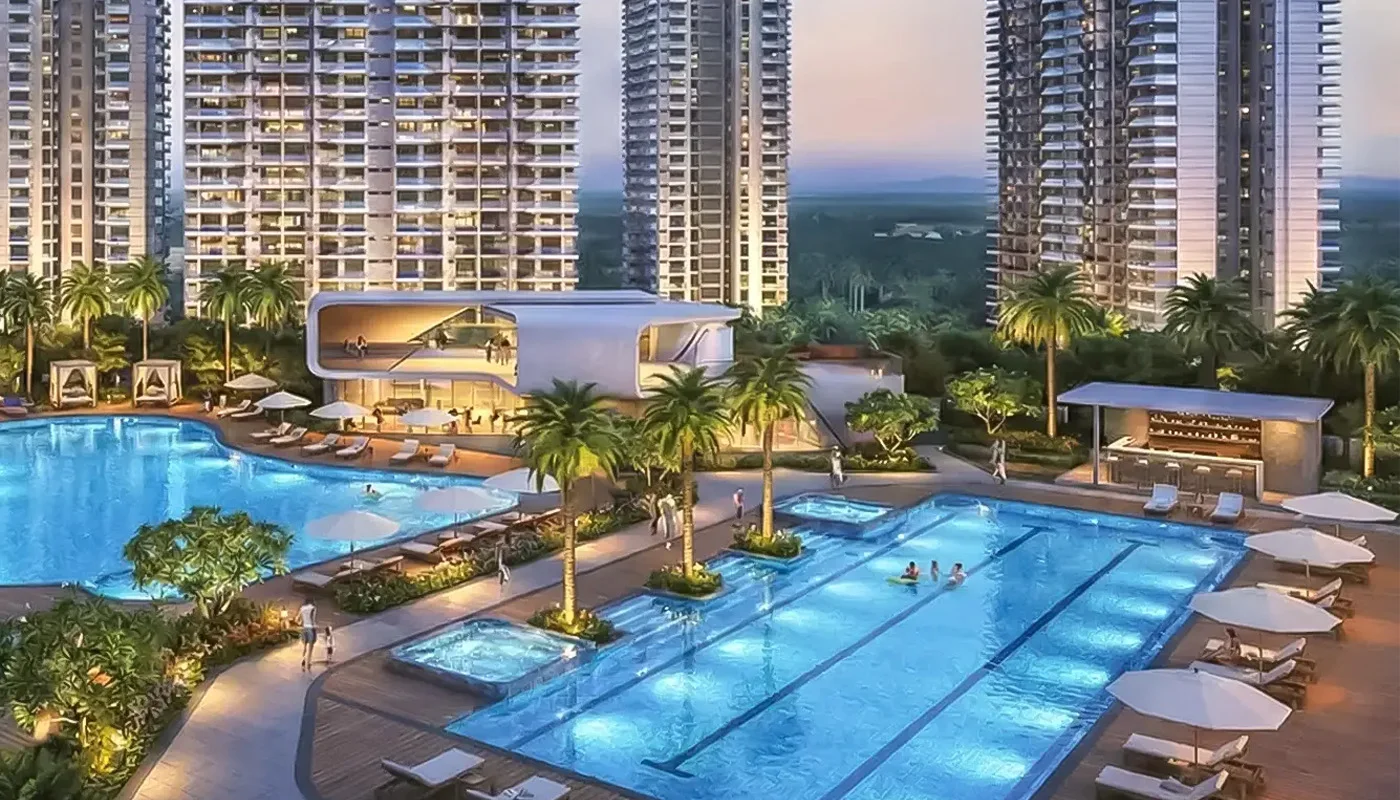 Codename Roots - swimming pool and cabana lounge on the amenity deck, Mamurdi Pune